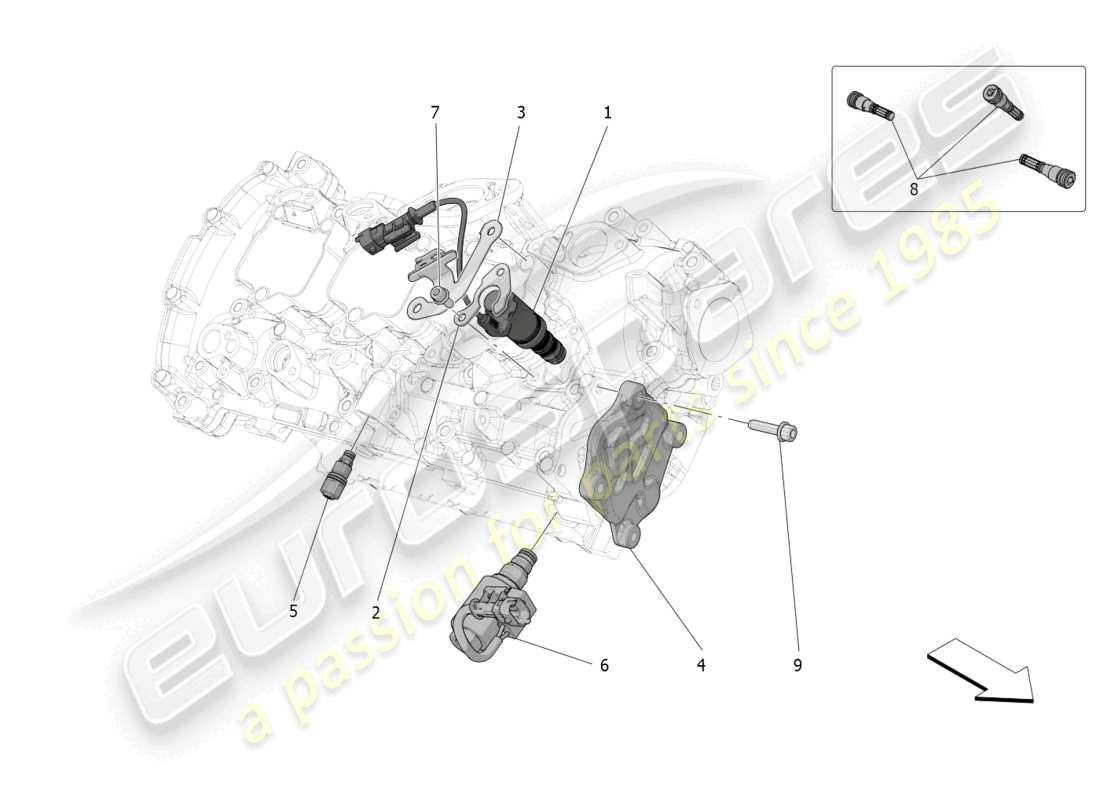 maserati grecale trofeo (2023) zylinderdeaktivierungssystem teilediagramm