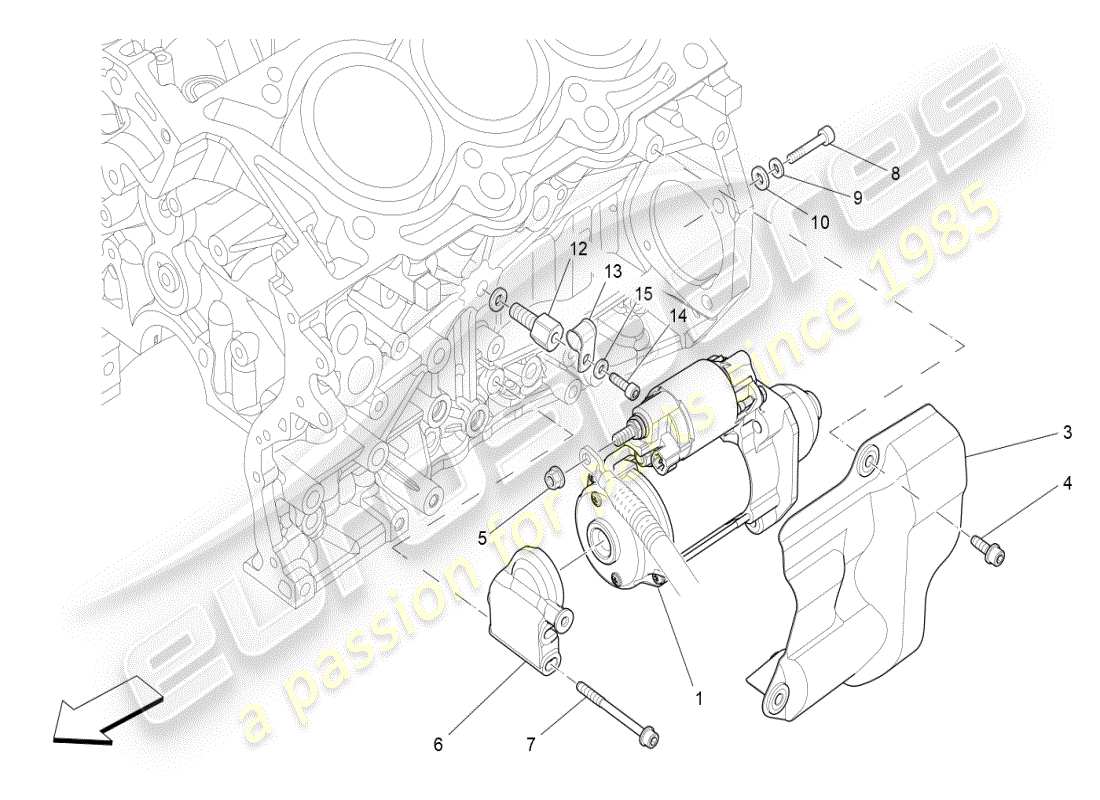 maserati ghibli (2021) elektronische steuerung: motorzündung teilediagramm