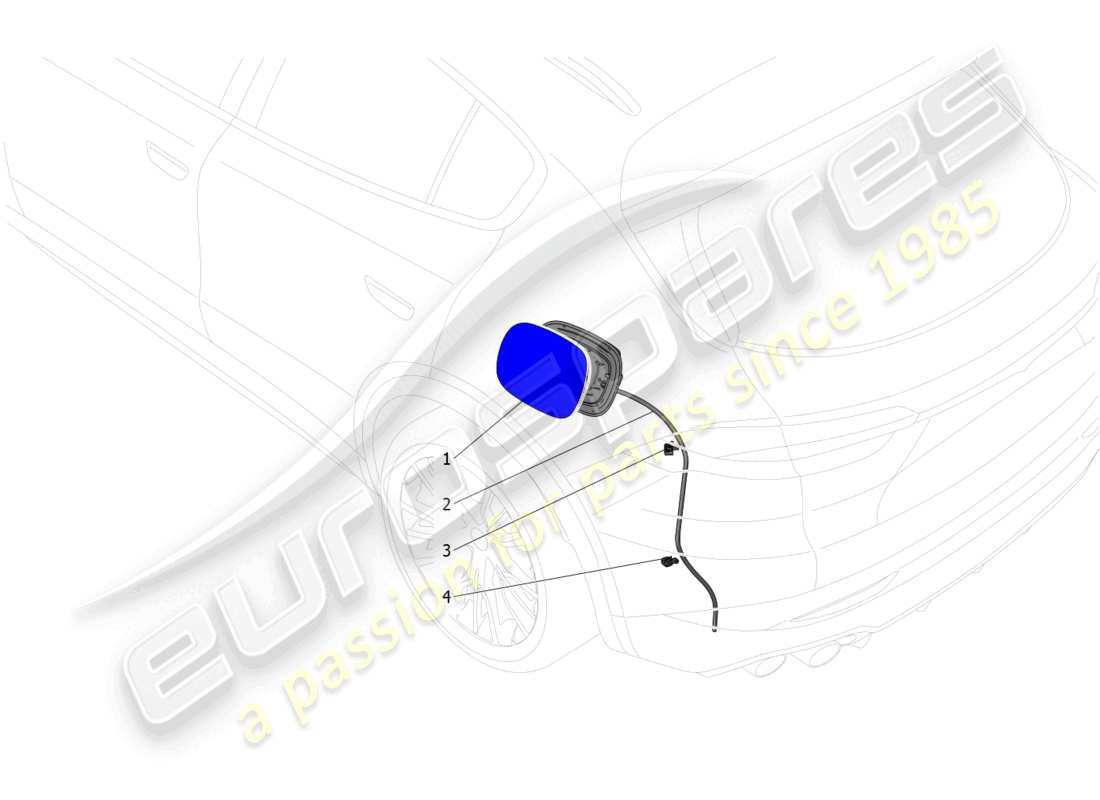 maserati grecale trofeo (2023) kraftstofftanktür und bedienelemente teilediagramm
