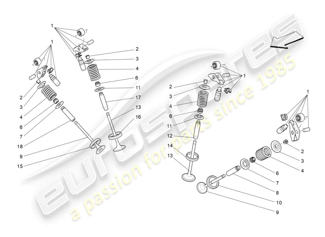 maserati levante gts (2020) ventile ersatzteildiagramm