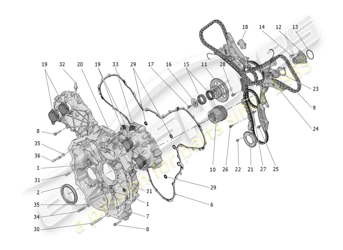 maserati grecale trofeo (2023) timing-teilediagramm