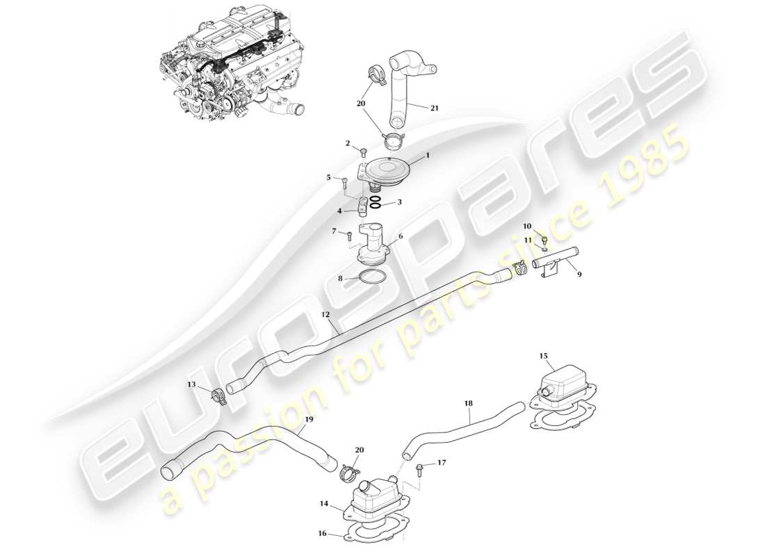 aston martin one-77 (2011) emission control teilediagramm