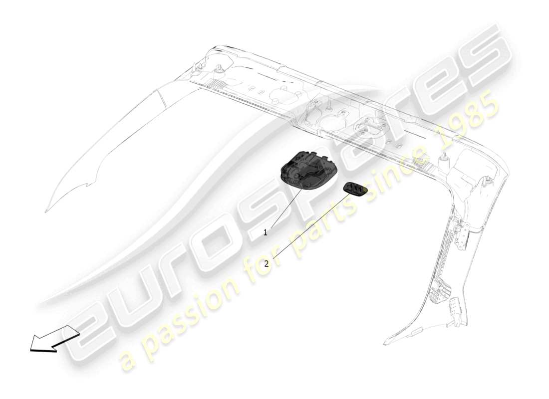 maserati mc20 cielo (2023) interne fahrzeuggeräte teilediagramm
