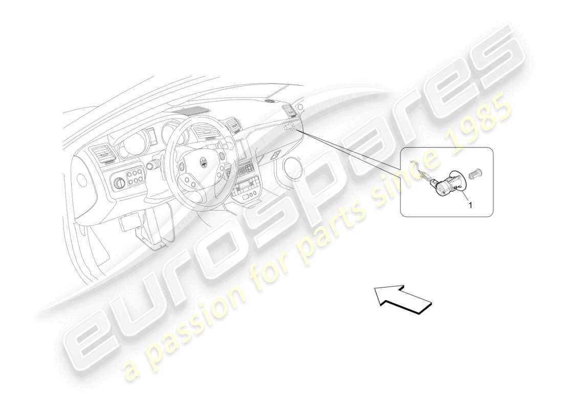 maserati grancabrio mc (2013) deaktivierung des beifahrer-airbags teilediagramm