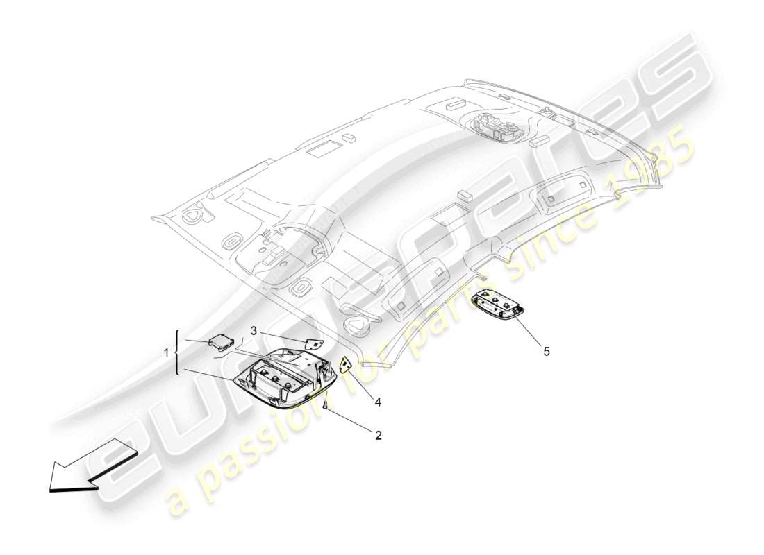 maserati ghibli (2014) interne fahrzeuggeräte teilediagramm
