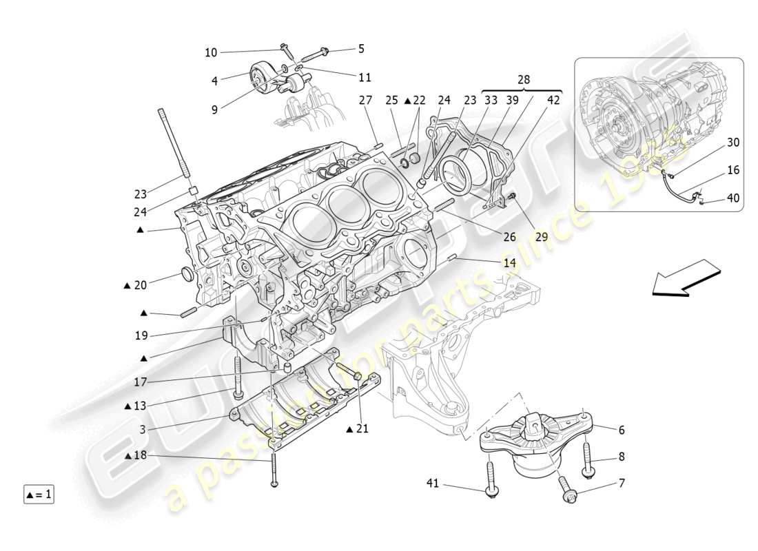 maserati levante zenga (2020) kurbelgehäuse-teilediagramm