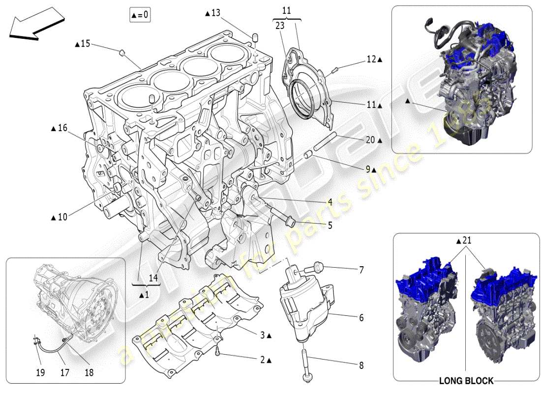 maserati ghibli (2021) kurbelgehäuse-teilediagramm