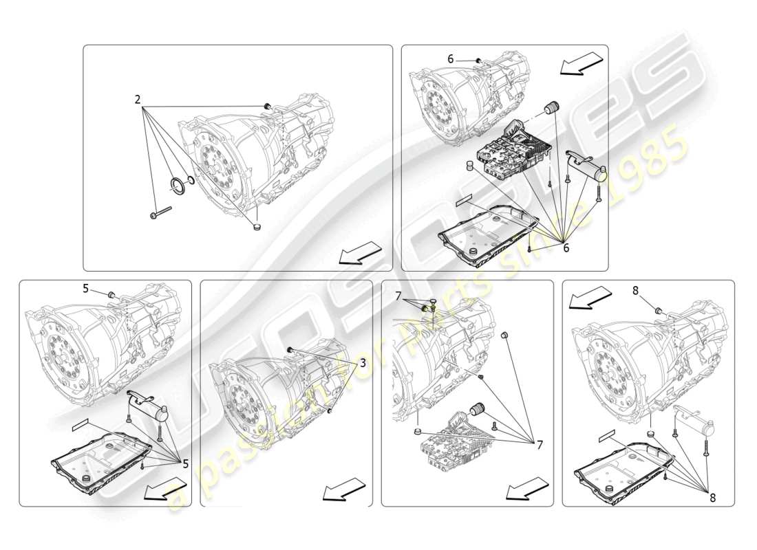 maserati levante gt (2022) getriebegehäuse ersatzteildiagramm