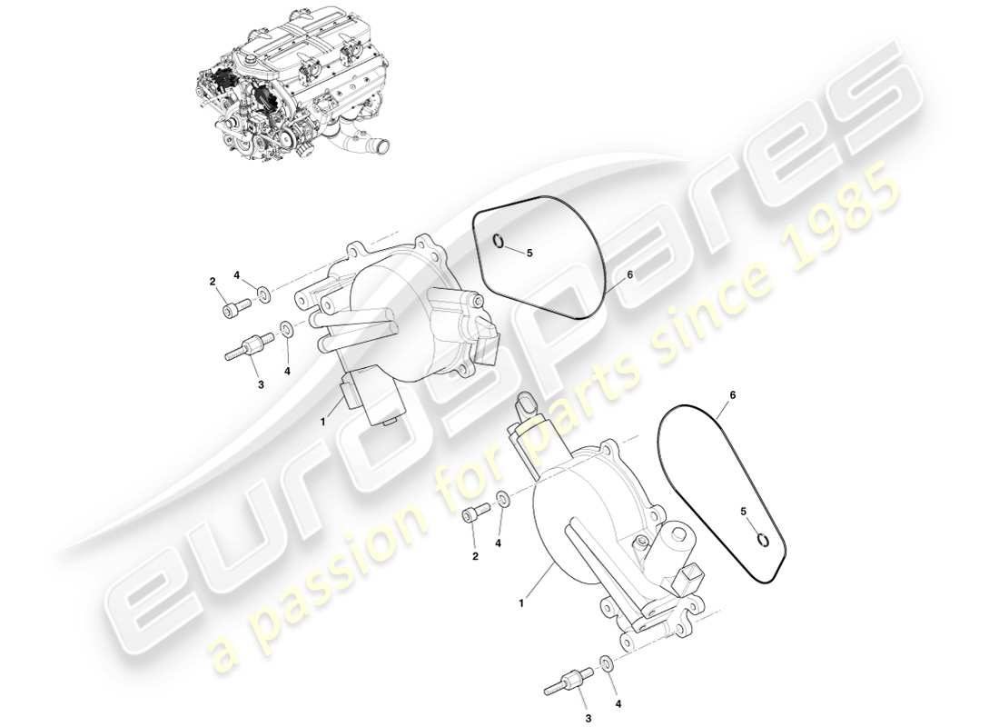 aston martin one-77 (2011) teilediagramm der ventilsteuerung