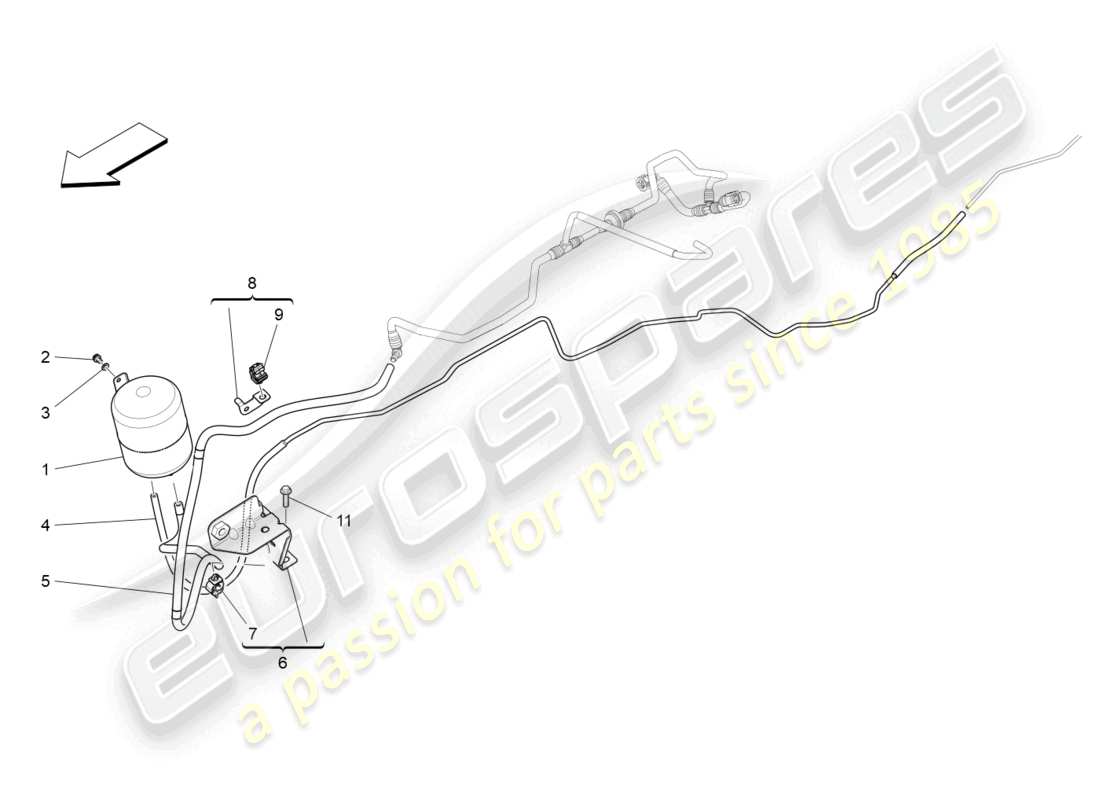 maserati ghibli (2015) zusatzluftsystem teilediagramm