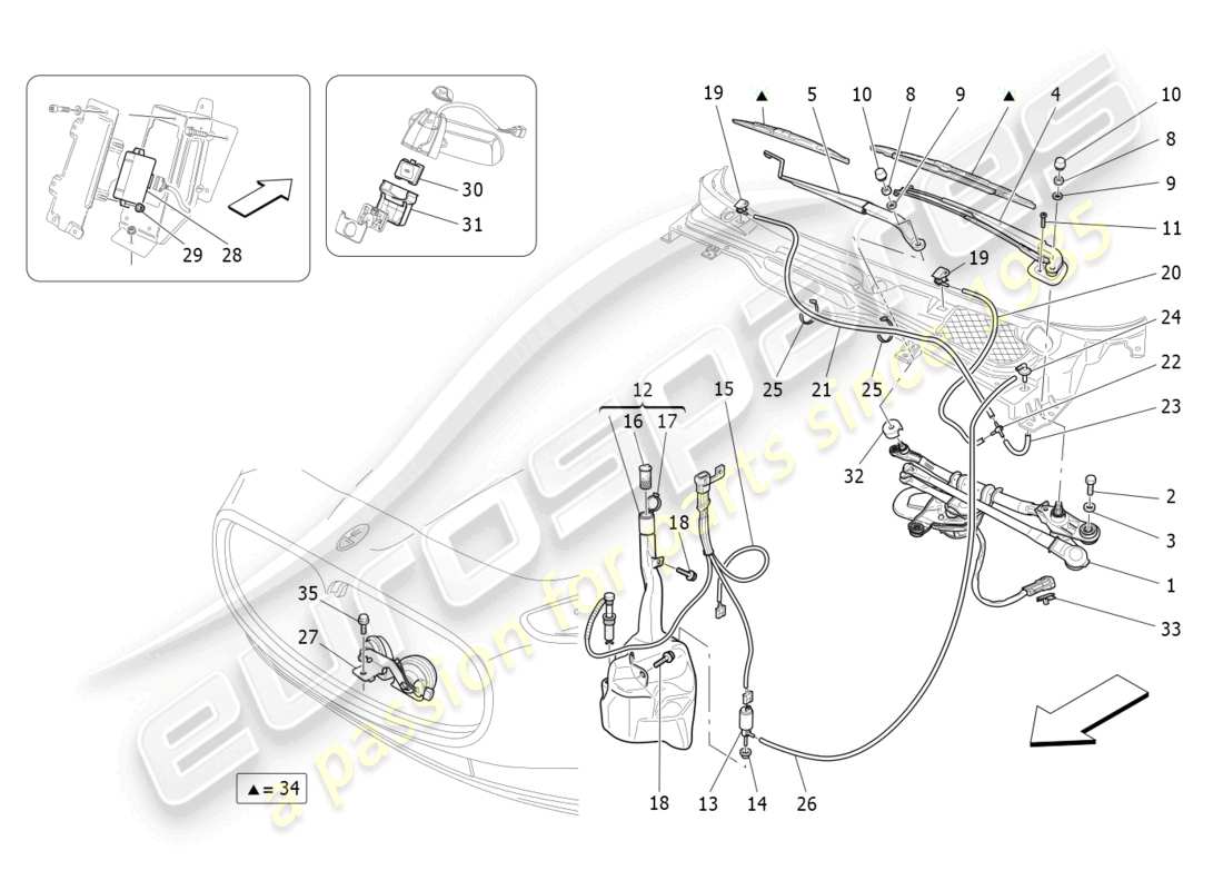 maserati granturismo mc stradale (2011) externe fahrzeuggeräte teilediagramm