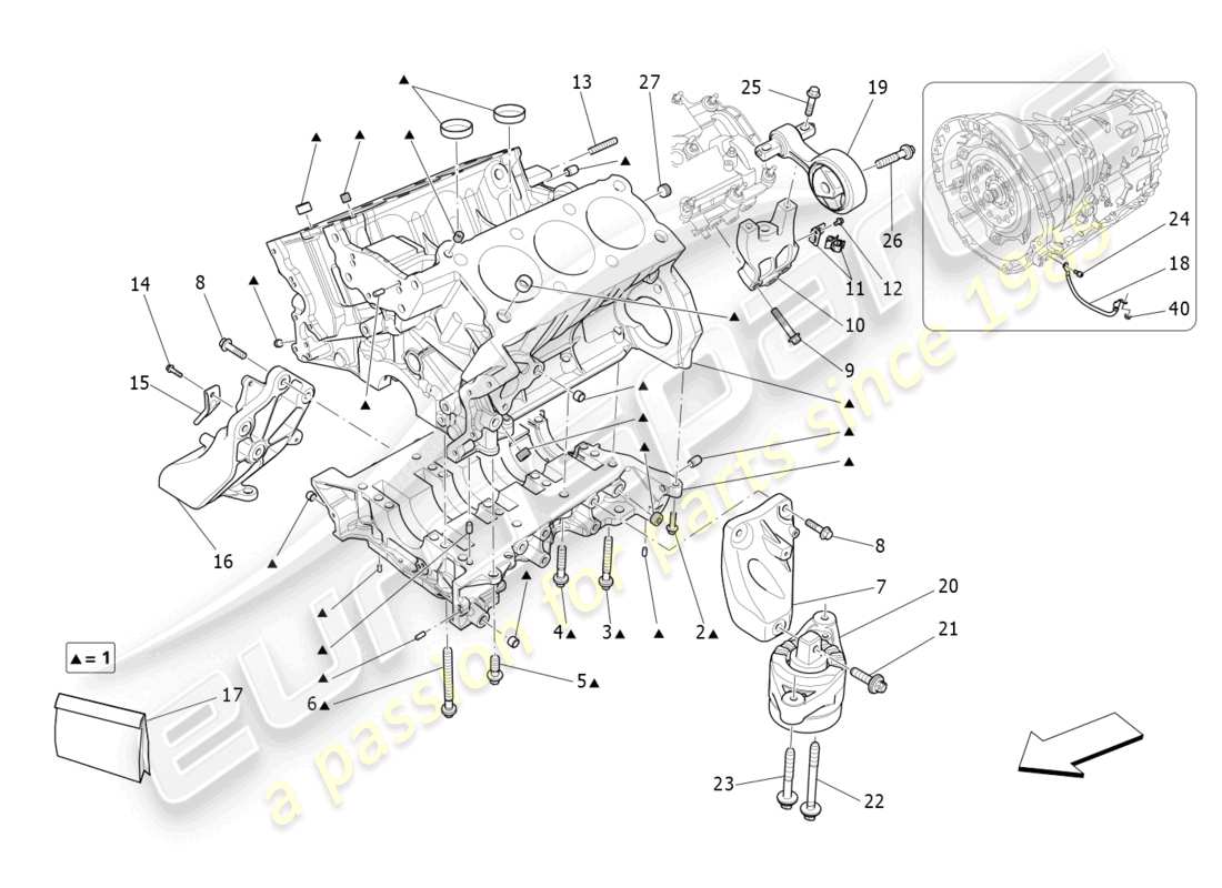 maserati ghibli (2016) kurbelgehäuse-teilediagramm