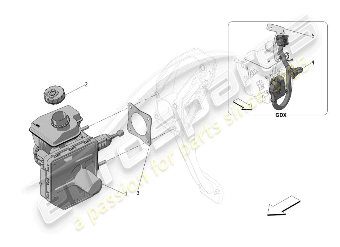 maserati grecale trofeo (2023) bremsservosystem teilediagramm