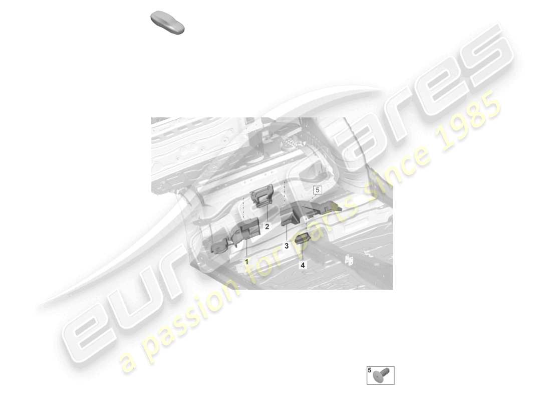 porsche 2021 (taycan 9j1-1) unterboden-schalldämpfer ersatzteildiagramm