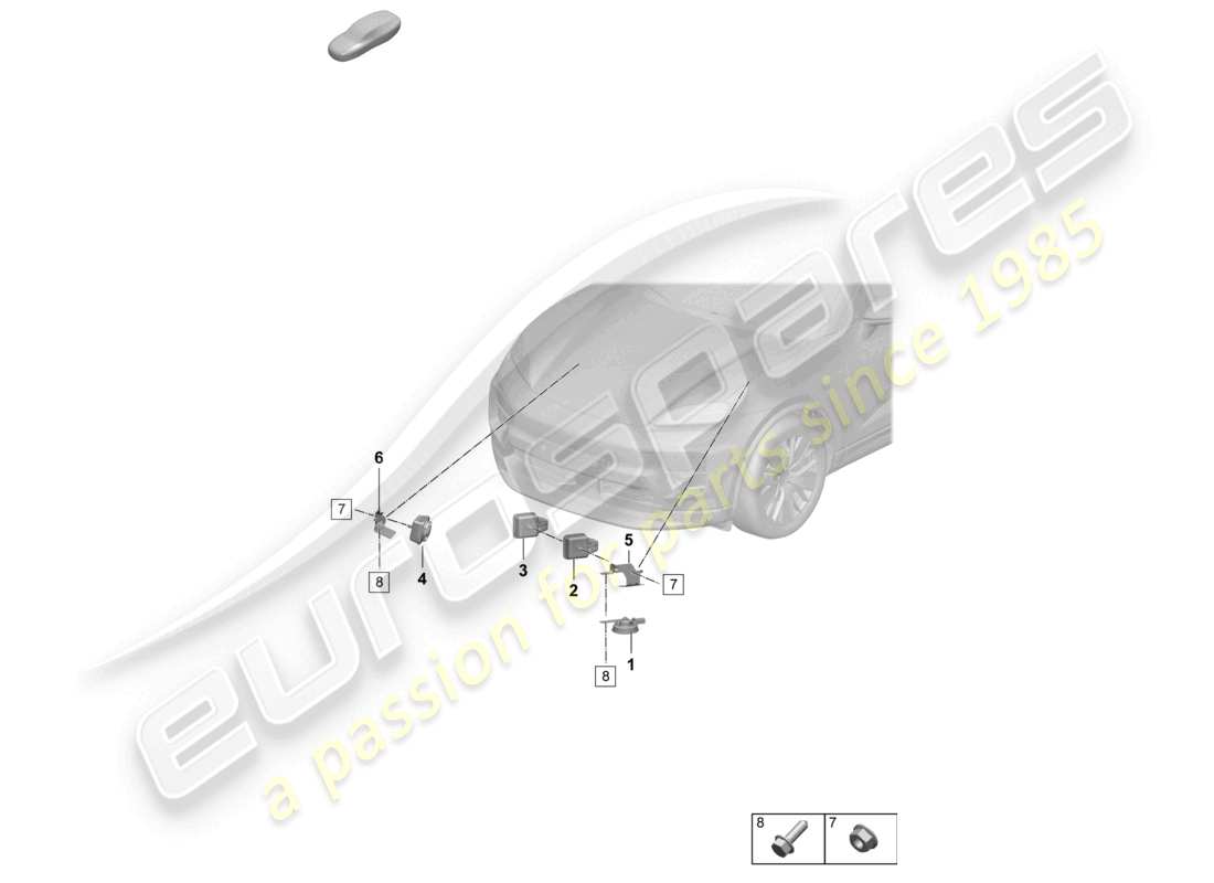 porsche 2025 (macan-e) fanfare signalhorn alarmhorn teilediagramm