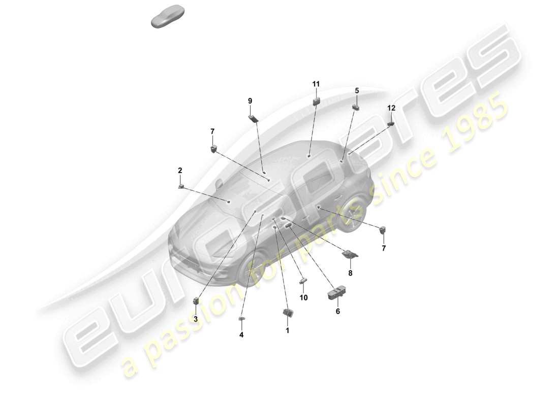 porsche 2025 (macan-e) schalten teilediagramm