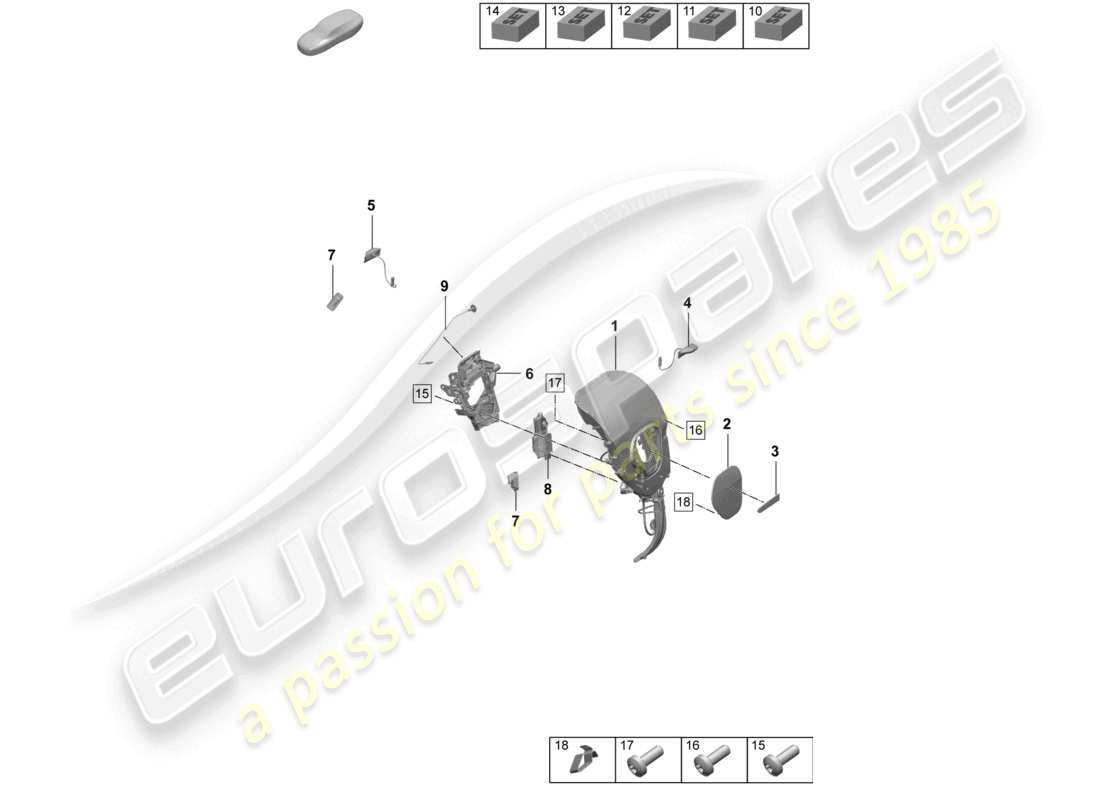 porsche 2025 (taycan 9j1-2) bordwände elektrisch ersatzteildiagramm