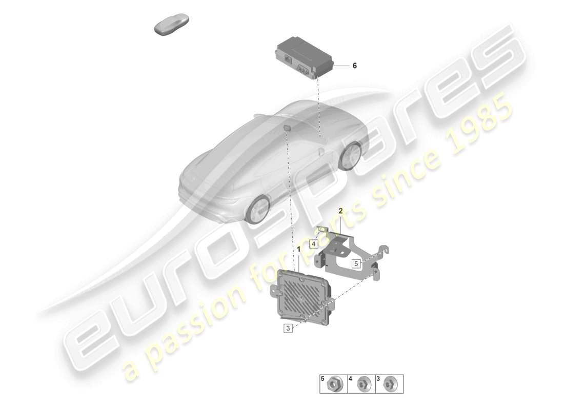 porsche 2022 (taycan 9j1-1) steuergerät für online-dienste ersatzteilübersicht
