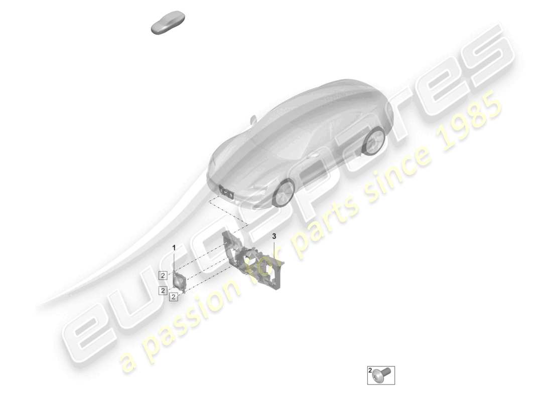 porsche 2022 (taycan 9j1-1) fahrerassistenzsystem radarsensor geschwindigkeitsregelanlage teileübersicht