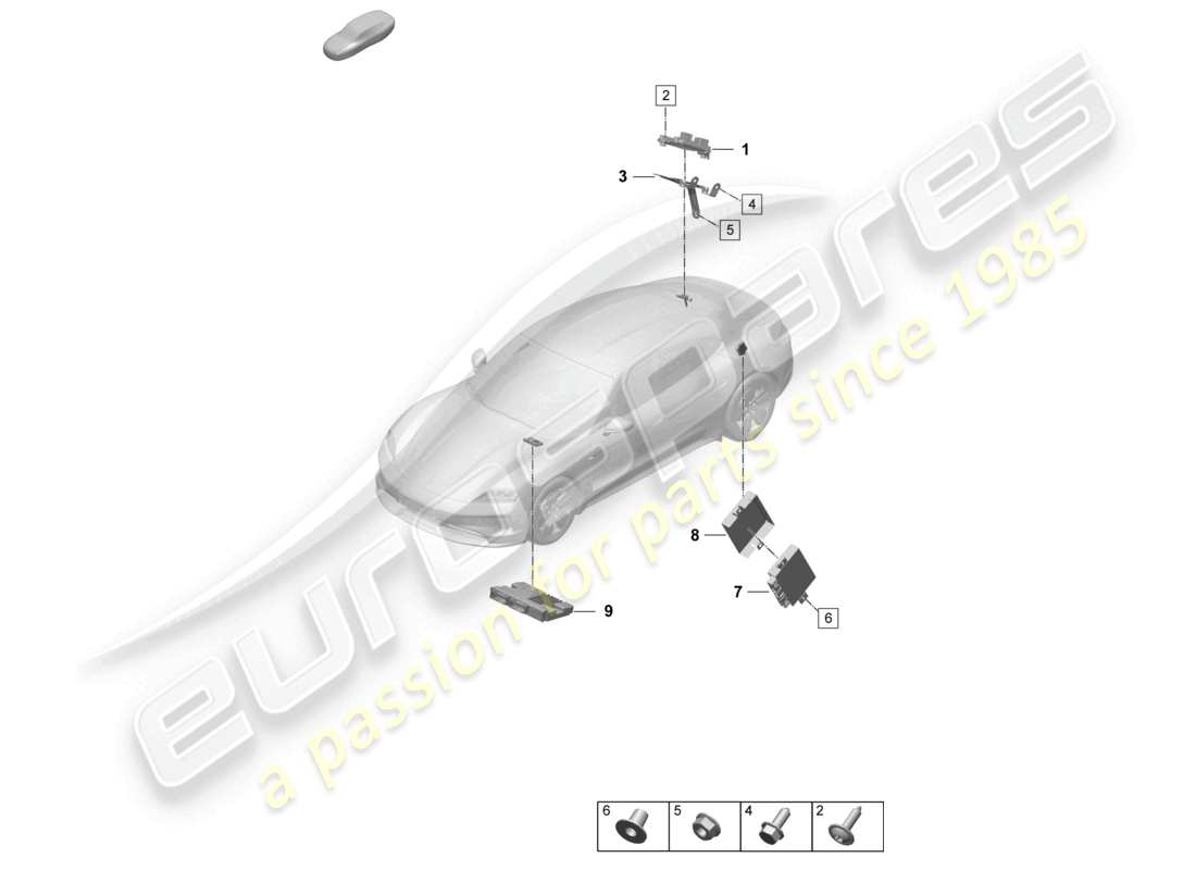 porsche 2025 (taycan 9j1-2) steuergeräte steuergerät für elektroantrieb steuergerät steuergerät für differenzialsperren steuergerät für gateway teileübersicht