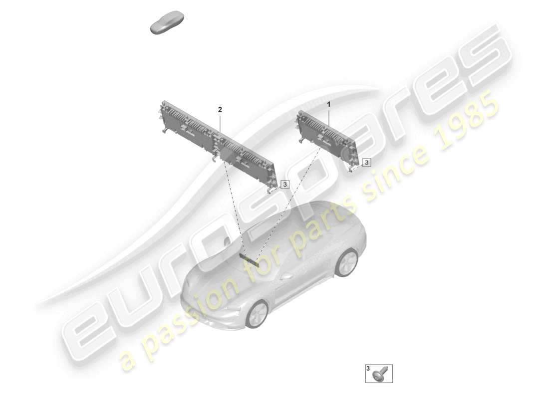 porsche 2022 (taycan 9j1-1) anzeigeeinheit und bedienfeld mit touchscreen teilediagramm
