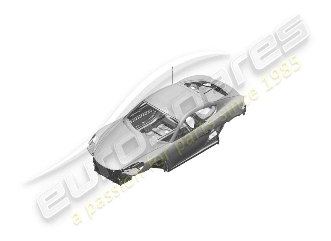 porsche 2025 (718 cayman) karosserie teilediagramm