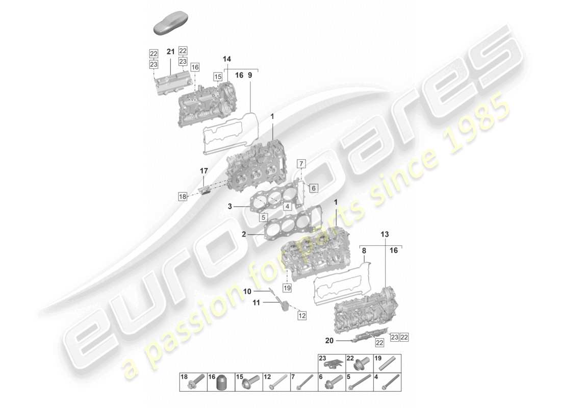 porsche 2024 (992-2 turbo / s) zylinderkopf zylinderkopfdichtung ventildeckel teileübersicht