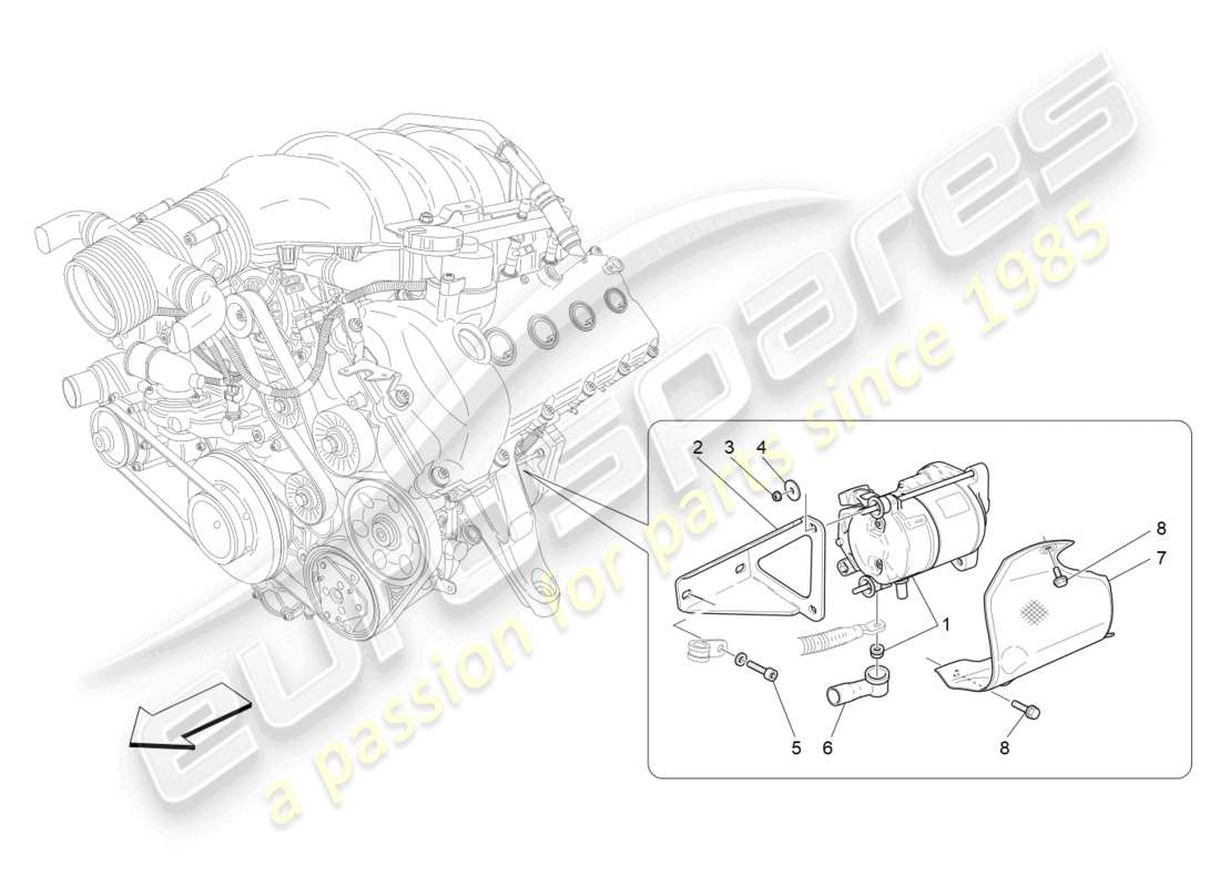 maserati grancabrio mc (2013) elektronische steuerung: motorzündung teilediagramm