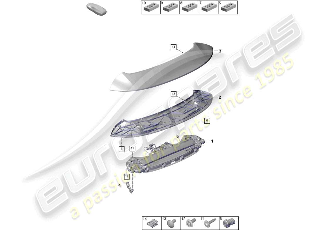 porsche 2024 (992-2) heckspoiler coupé teilediagramm