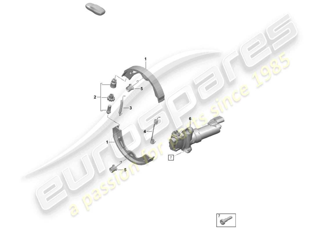 porsche 2021 (718 cayman gt4) parkbremse ersatzteildiagramm