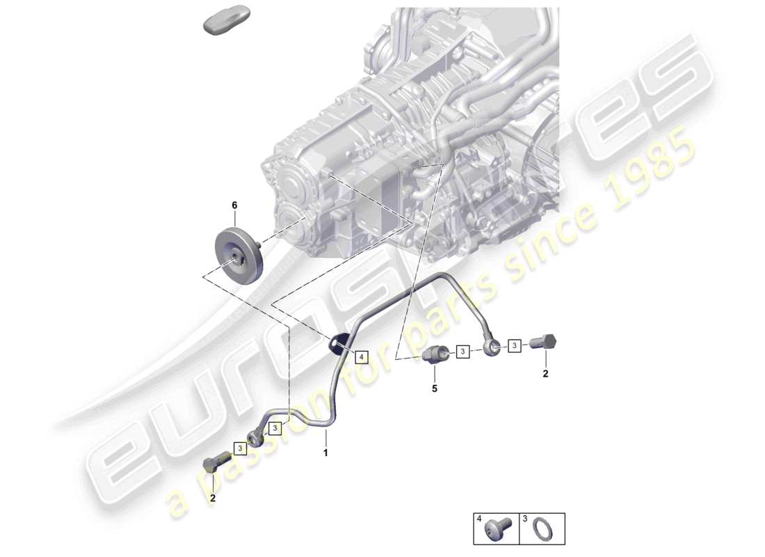 porsche 2021 (718 cayman gt4) - pdk - getriebeölleitung teilediagramm