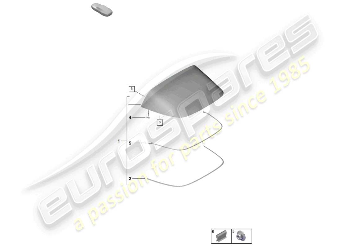 porsche 2024 (992-2) heckscheibe teilediagramm