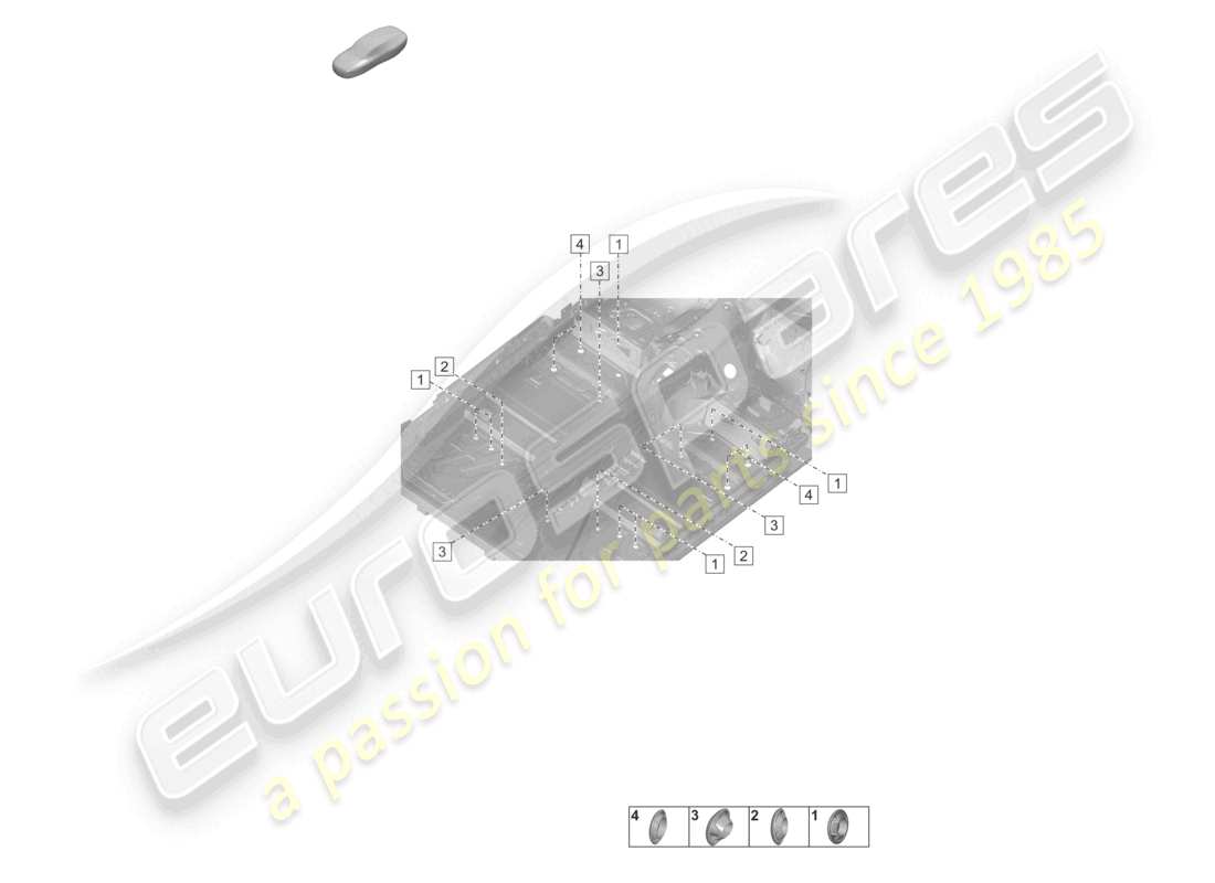 porsche 2023 (992-1 turbo / s) stopfen für karosserieinnenseite karosserie unterboden teileübersicht