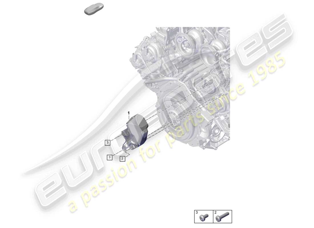 porsche 2025 (panamera 976) teilediagramm der kraftstoffsystemabdeckung