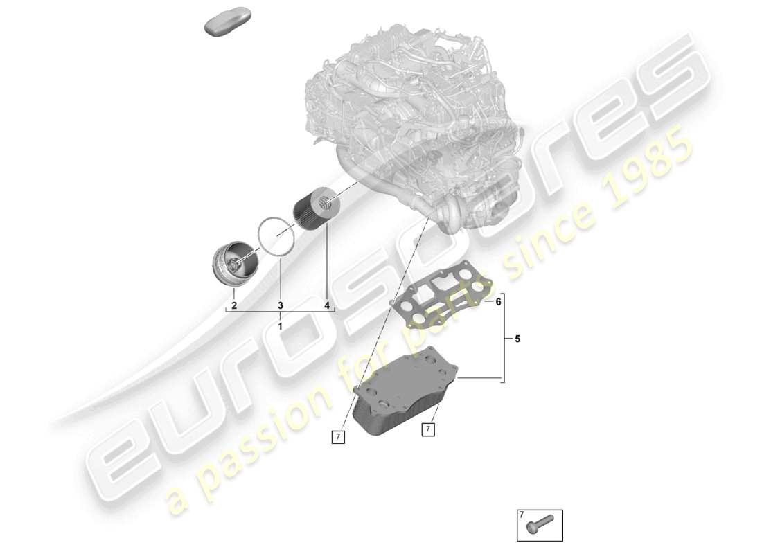 porsche 2024 (992-2) ölfilter ölkühler teilediagramm