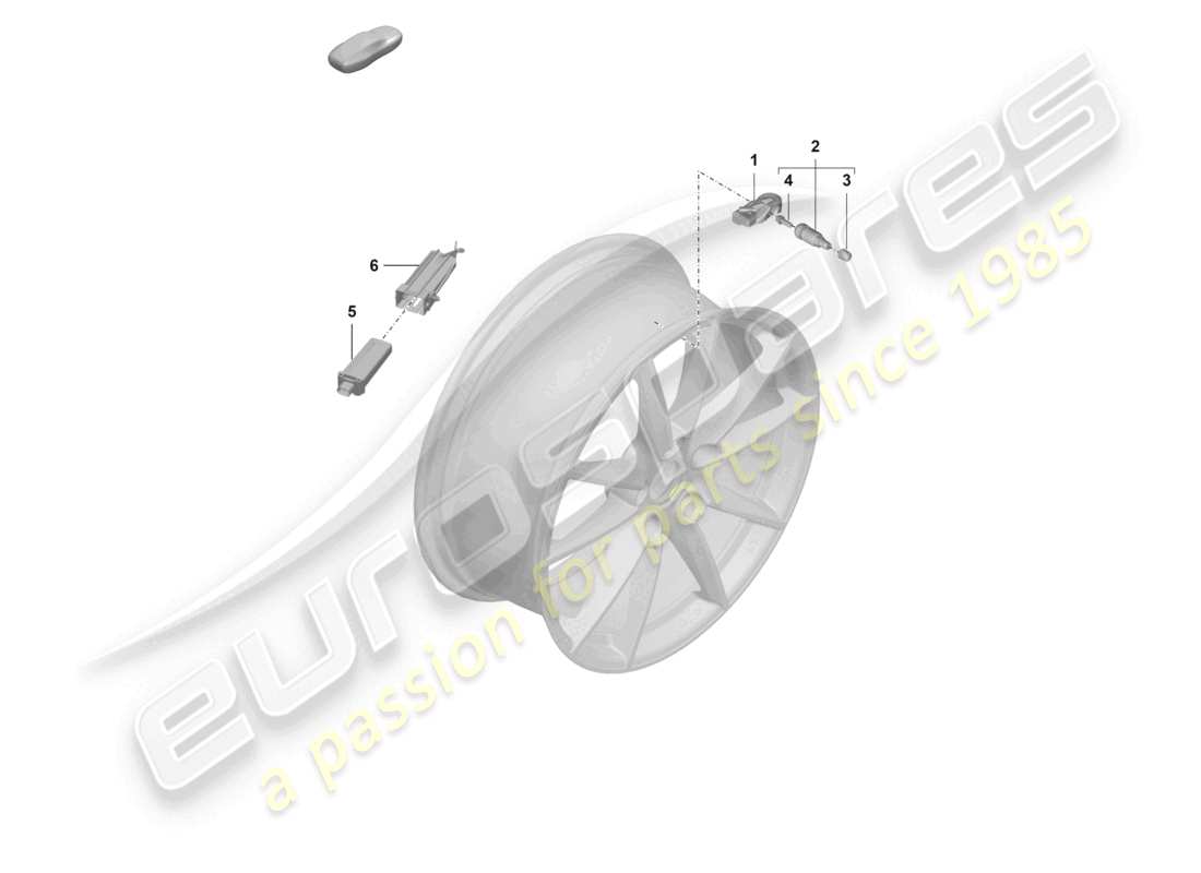 porsche 2025 (992-2 gt3/rs/st) reifendruck-kontrollsystem teilediagramm