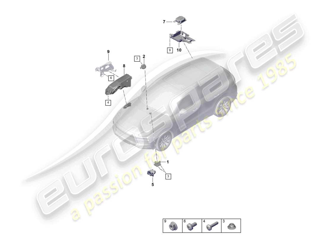 porsche 2025 (cayenne e3 pa) steuergerät geräuschgenerator motorsoundsystem teilediagramm