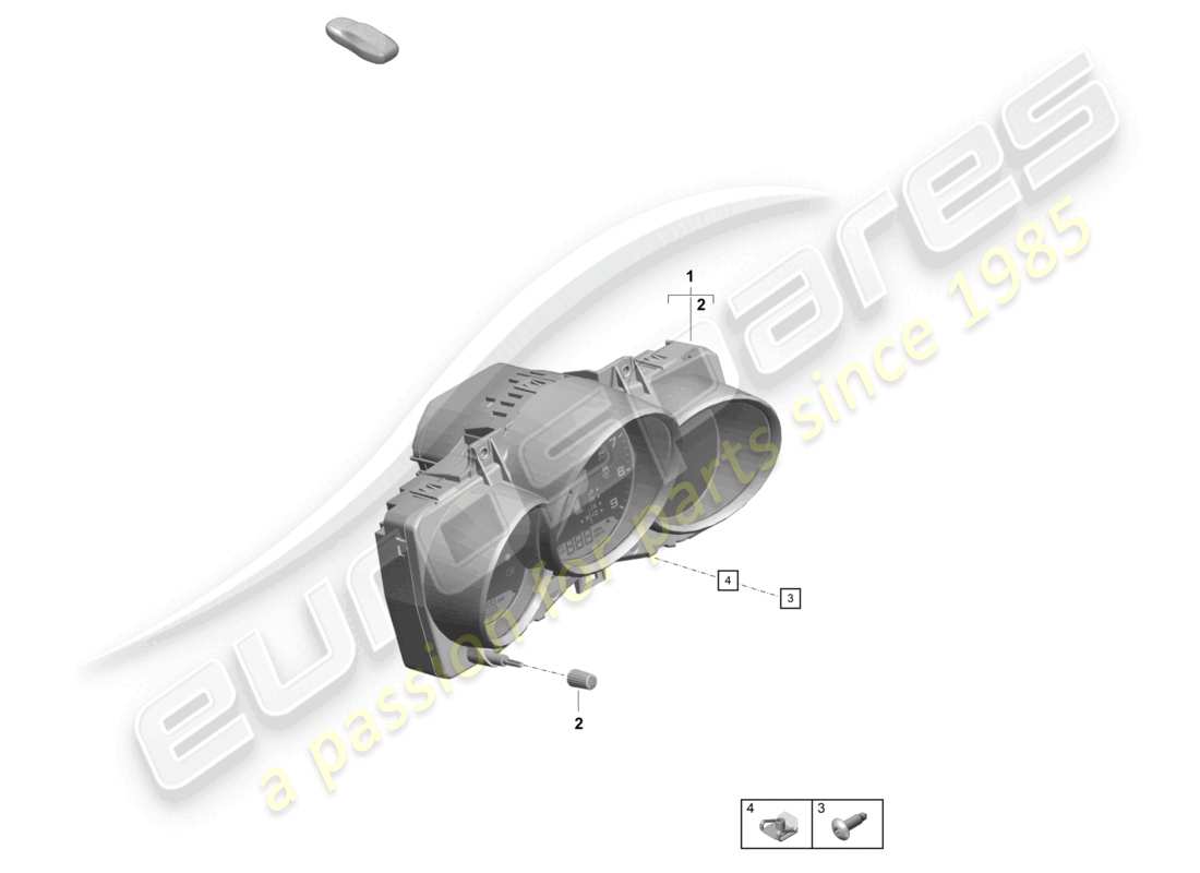 porsche 2021 (718 cayman gt4) kombiinstrument - pdk - teilediagramm