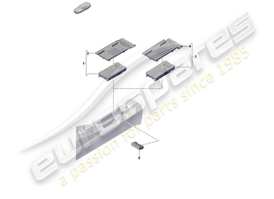 porsche 2024 (992-2) induktionsladegerät für mobiltelefon multimedia-schnittstelle teilediagramm