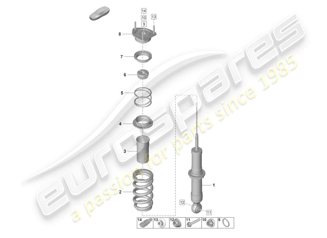 porsche 2025 (992-2 gt3/rs/st) stoßdämpfer (federzyl.) einzelteil teilebild