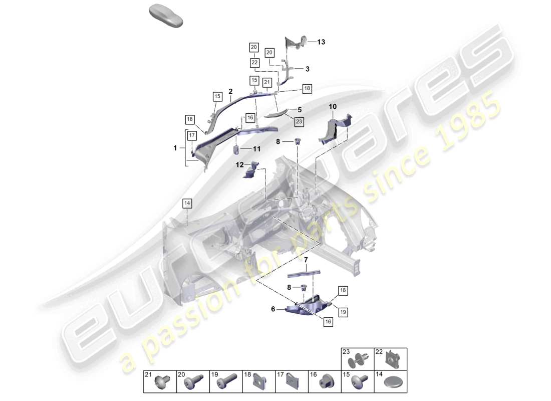 porsche 2025 (panamera 976) heizungswasserkasten-teilediagramm