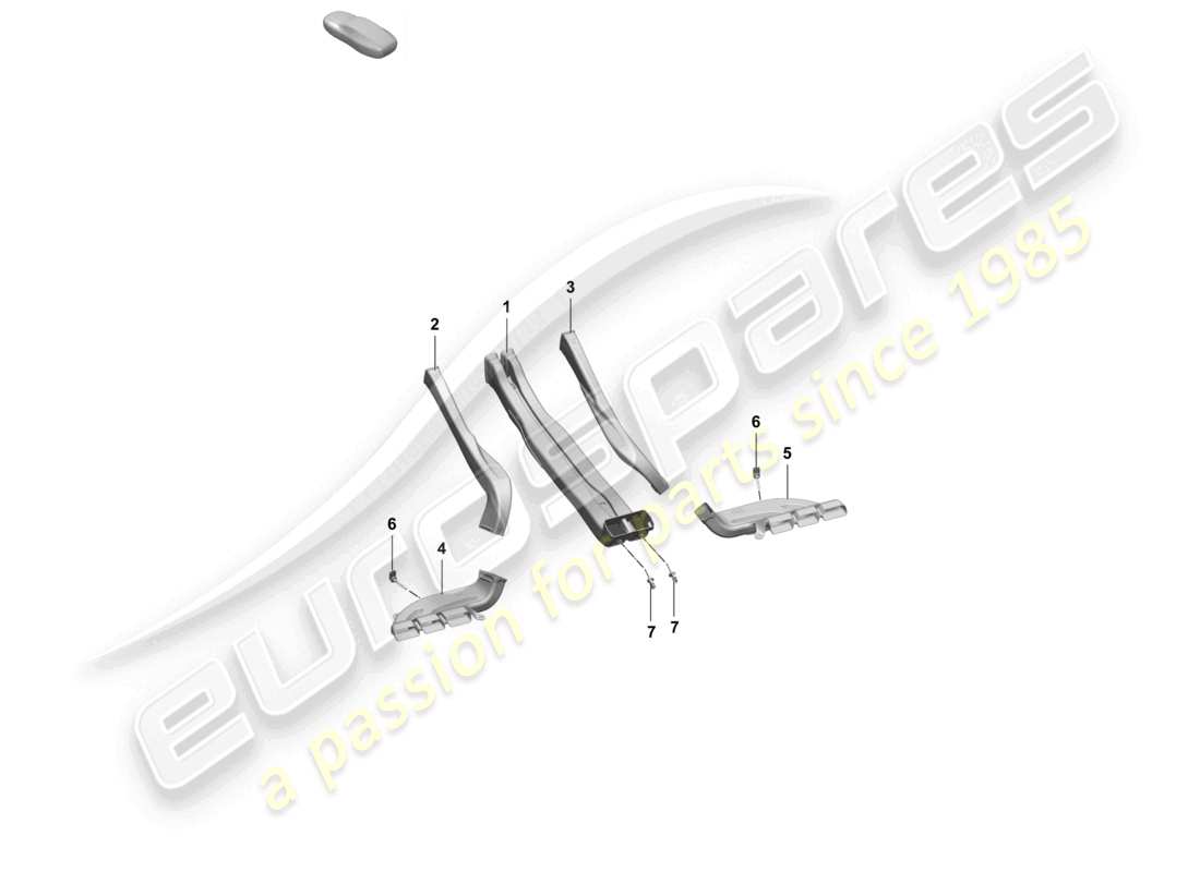 porsche 2025 (macan-e) luftführung mittelkonsole teilediagramm