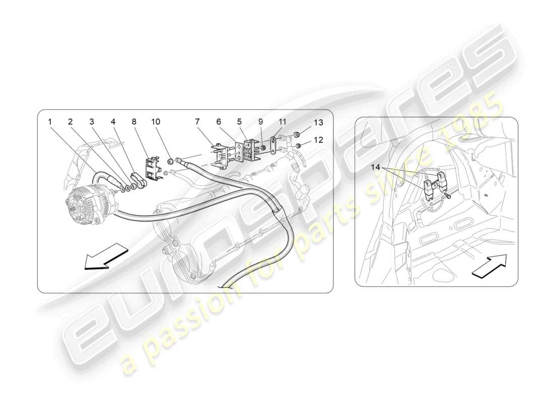 maserati grancabrio mc (2013) hauptverkabelung teilediagramm