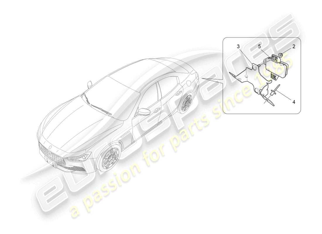 maserati ghibli (2018) reifendrucküberwachungssystem teilediagramm