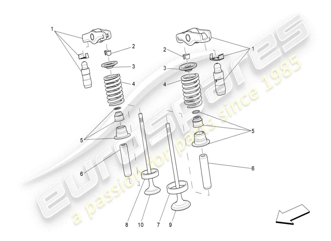 maserati ghibli (2019) ventile ersatzteildiagramm