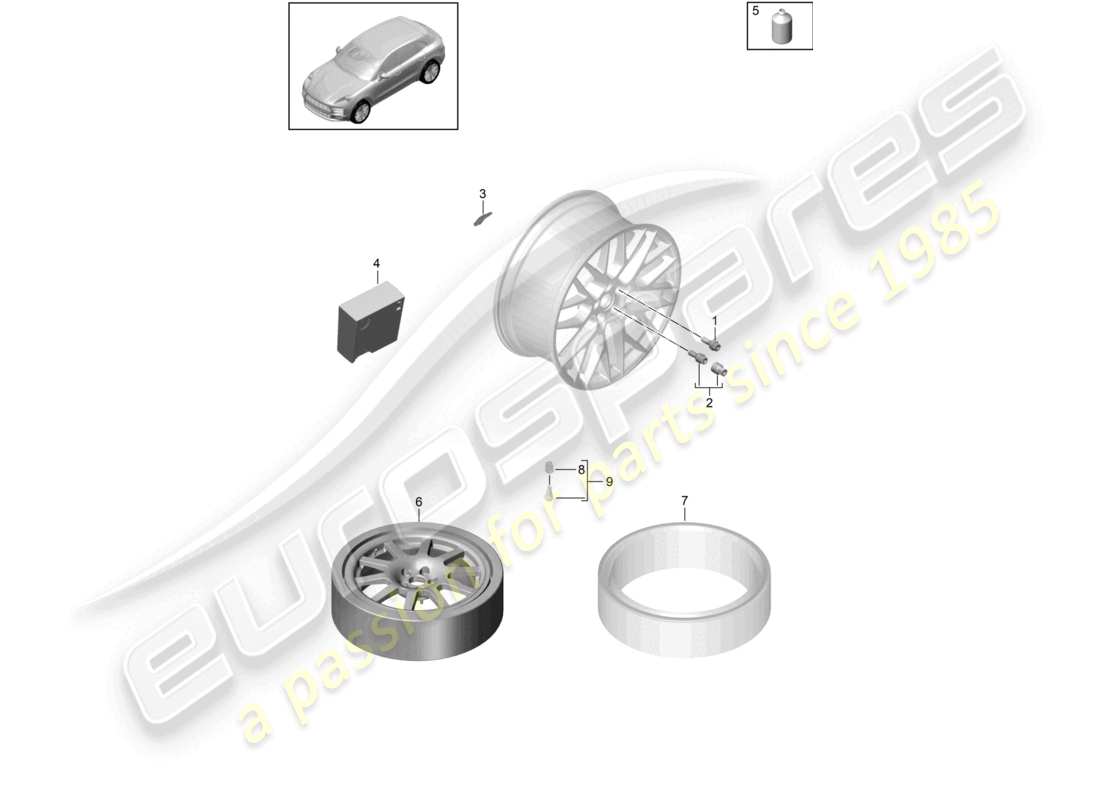 porsche 2021 (macan) einzelteile teilediagramm