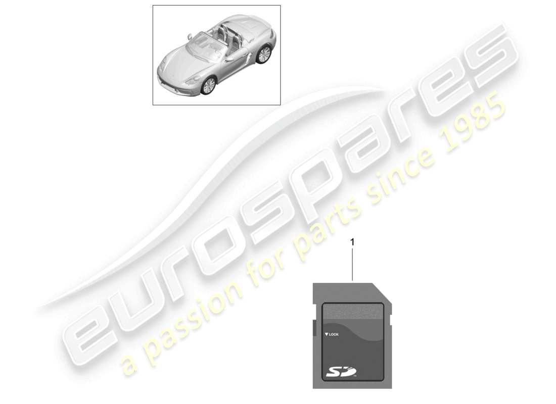 porsche 2024 (718 boxster) sd-speicherkarte zur aktualisierung der navigationsdaten ersatzteilzeichnung