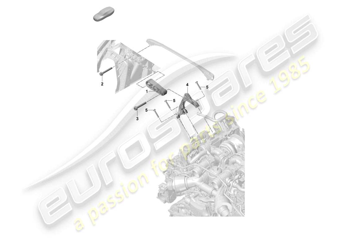 porsche 2024 (panamera 971-2) motorhebezeug motorhalterung teilediagramm