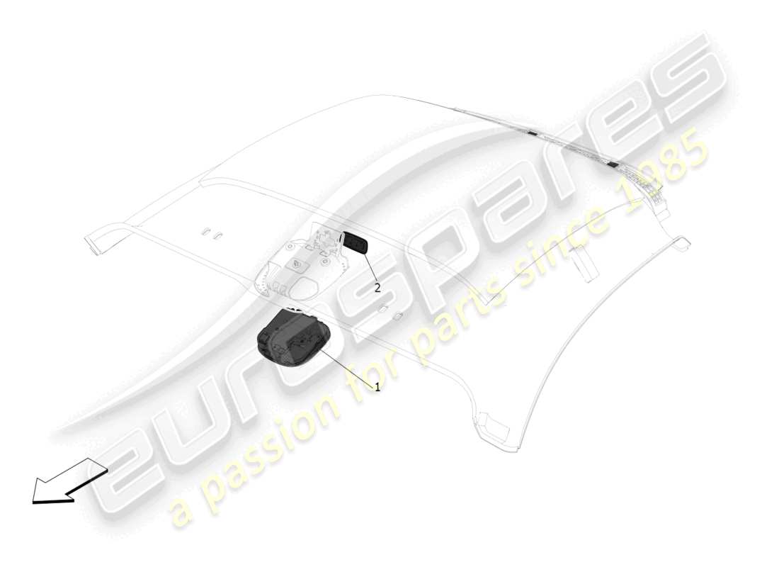 maserati mc20 (2022) interne fahrzeuggeräte teilediagramm