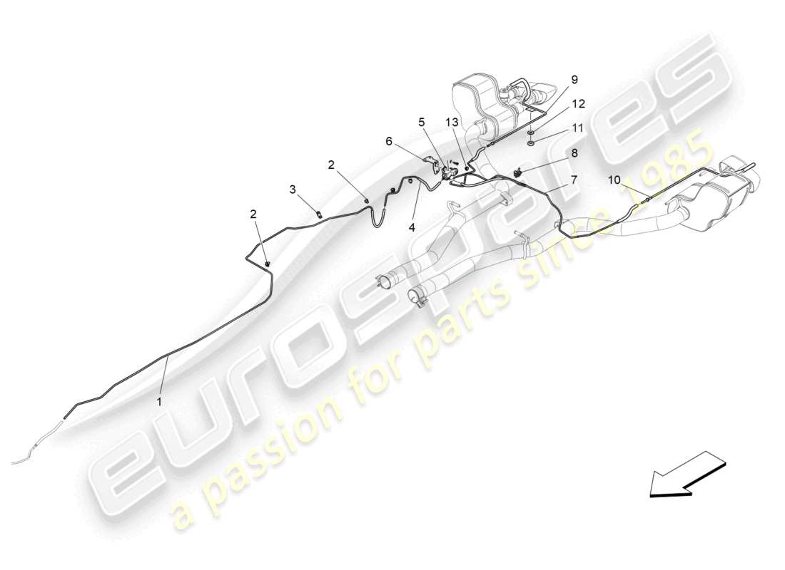 maserati ghibli (2015) zusatzluftsystem teilediagramm
